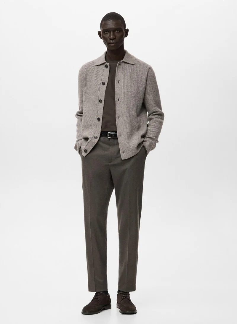 Mango Man  Ribbed knit cardigan for Men | Best Price UAE
